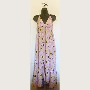 NWOT Loft Beach Floral Halter Midi Dress